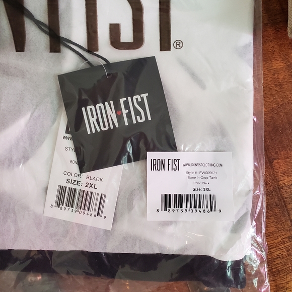 ☠ Iron Fist Bone In Crop Tank ☠ - Picture 14 of 16